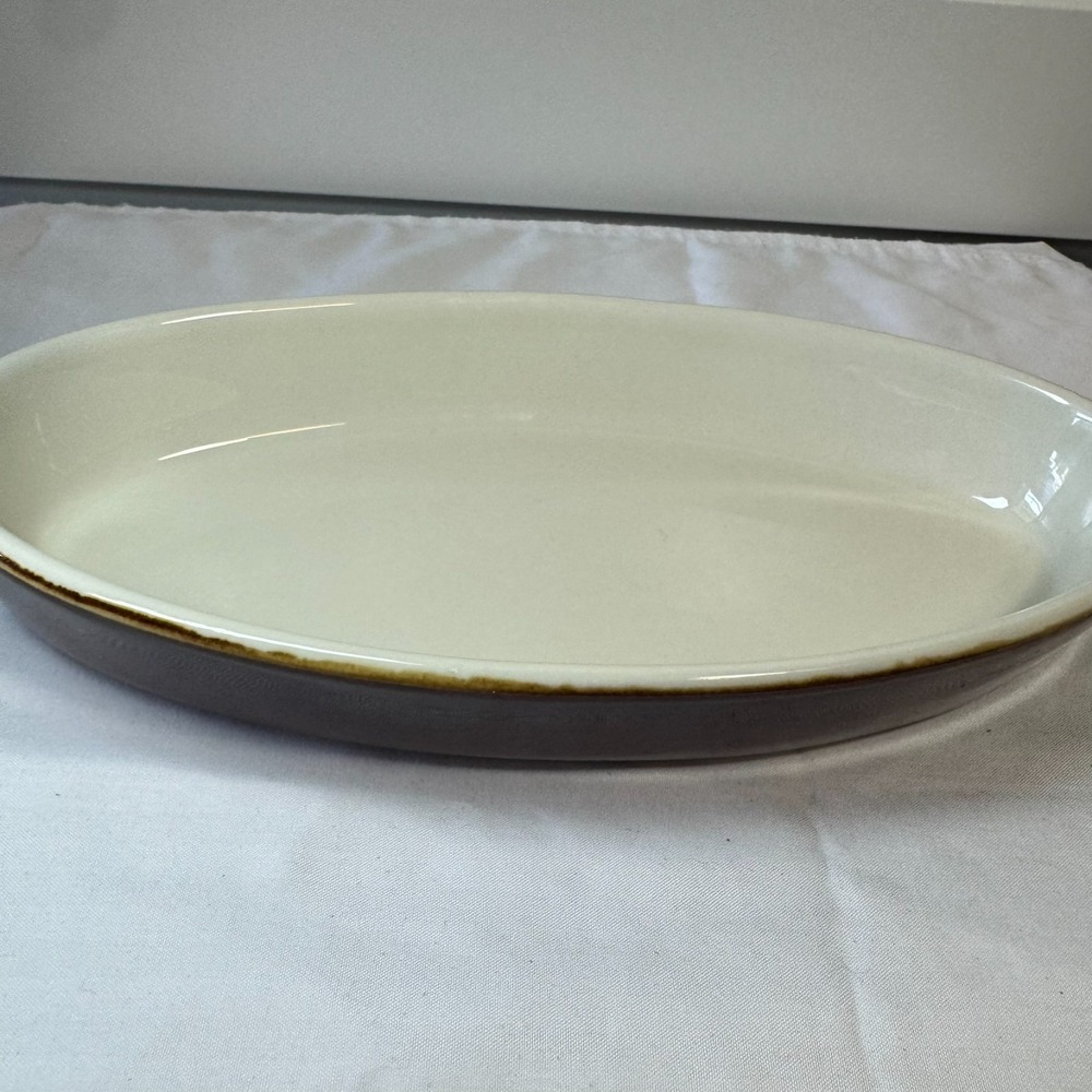 Vintage Hall Brown Glazed Pottery Small Casserole‎ Augratin Bake Dish 9"x5" Oval